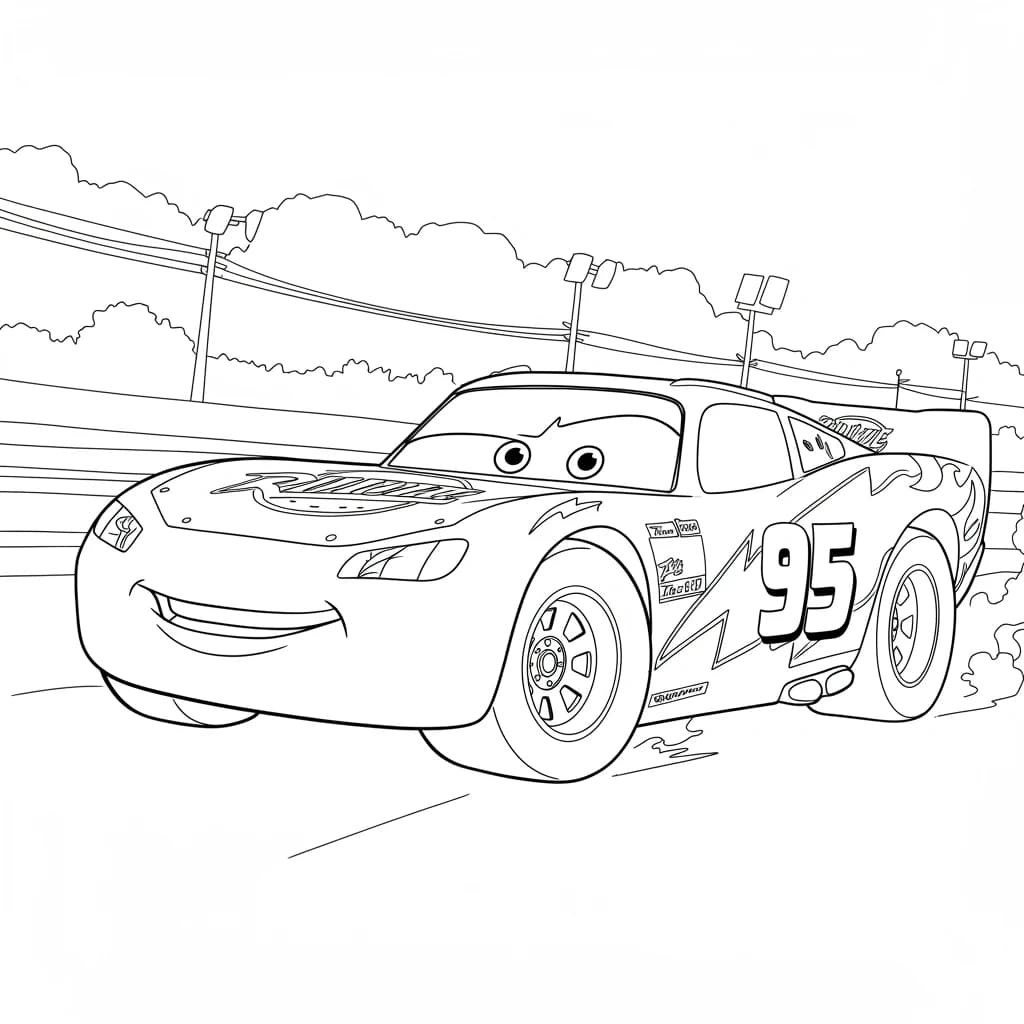 Relâmpago McQueen para colorir — Desenhos incríveis da série Carros