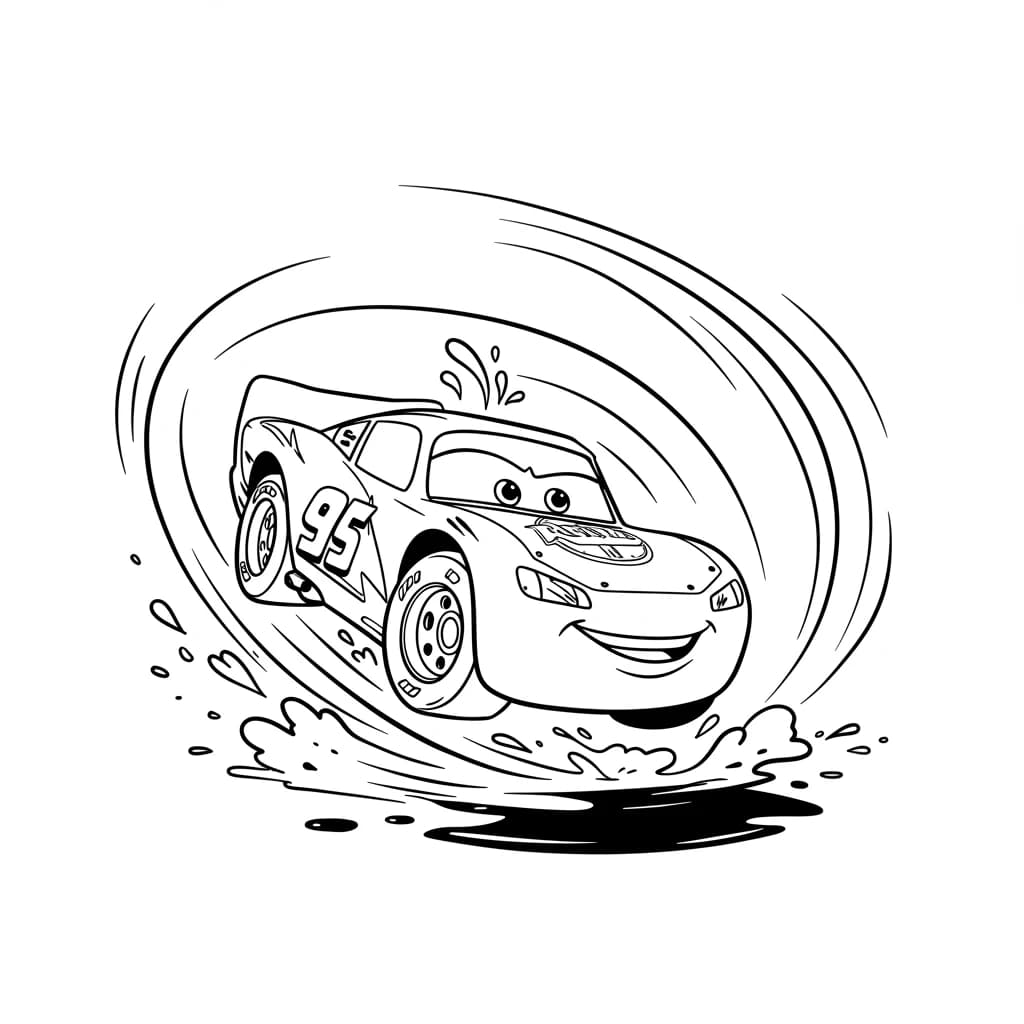 Relâmpago McQueen para colorir — Desenhos incríveis da série Carros