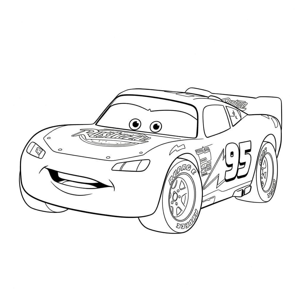 Relâmpago McQueen para colorir — Desenhos incríveis da série Carros