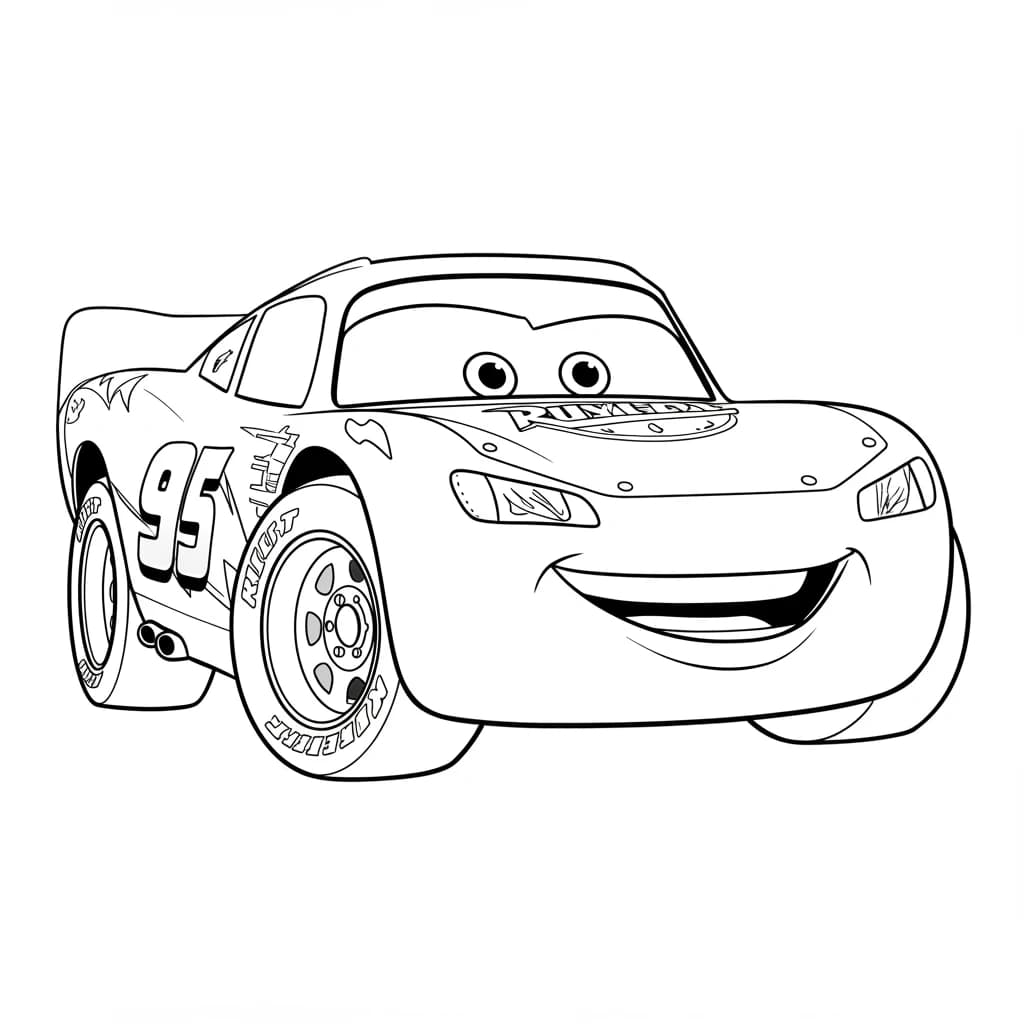 Relâmpago McQueen para colorir — Desenhos incríveis da série Carros