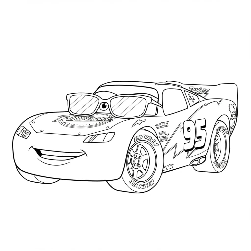 Relâmpago McQueen para colorir — Desenhos incríveis da série Carros
