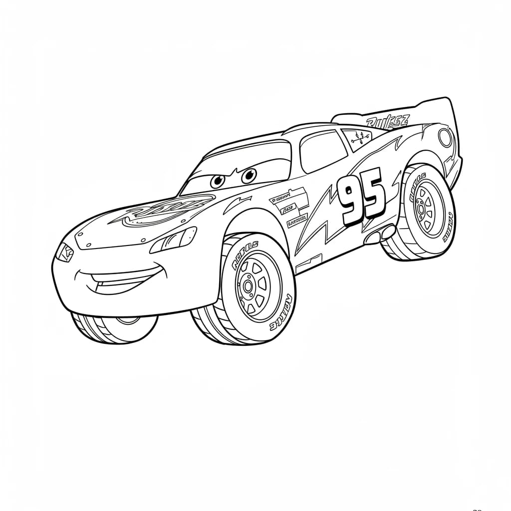 Relâmpago McQueen para colorir — Desenhos incríveis da série Carros