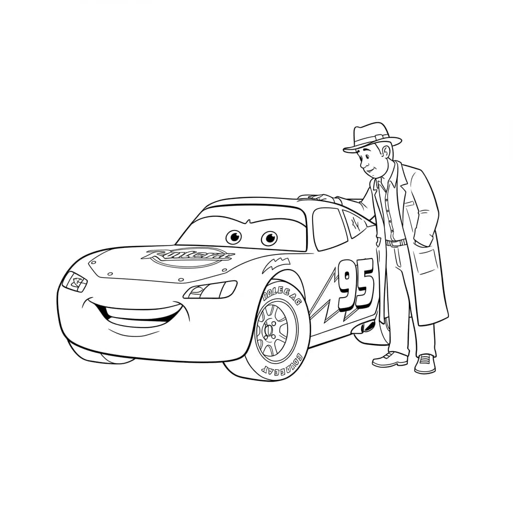 Relâmpago McQueen para colorir — Desenhos incríveis da série Carros