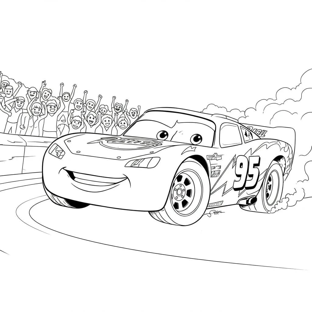 Relâmpago McQueen para colorir — Desenhos incríveis da série Carros