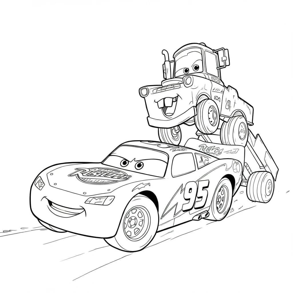 Relâmpago McQueen para colorir — Desenhos incríveis da série Carros
