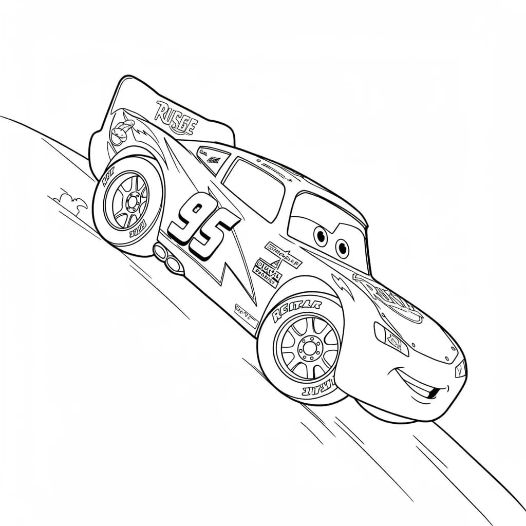 Relâmpago McQueen para colorir — Desenhos incríveis da série Carros