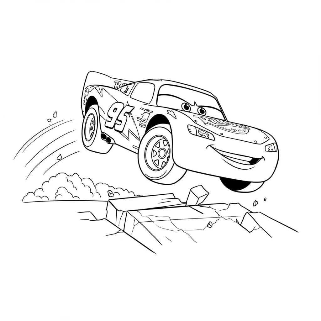 Relâmpago McQueen para colorir — Desenhos incríveis da série Carros