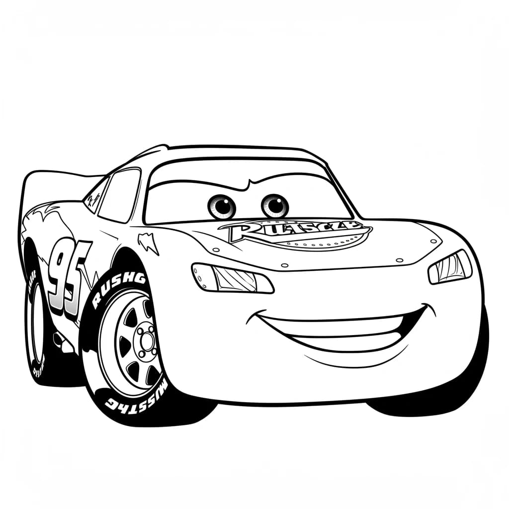 Relâmpago McQueen para colorir — Desenhos incríveis da série Carros