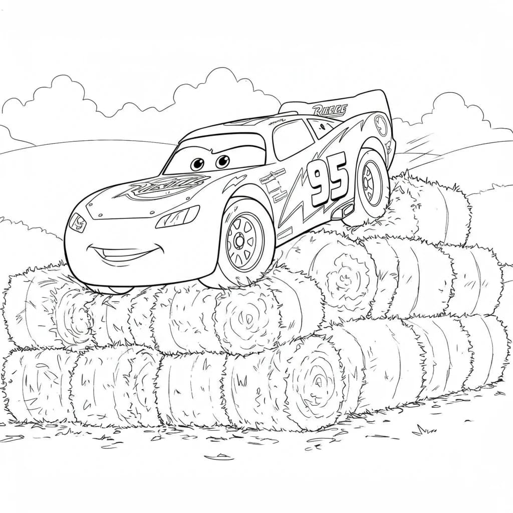 Relâmpago McQueen para colorir — Desenhos incríveis da série Carros