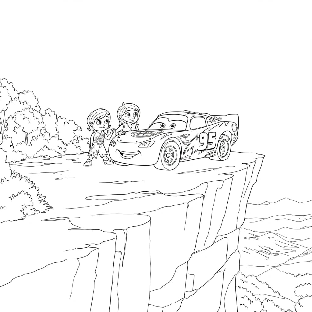 Relâmpago McQueen para colorir — Desenhos incríveis da série Carros