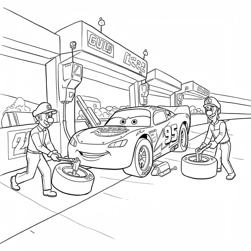 Relâmpago McQueen para colorir — Desenhos incríveis da série Carros