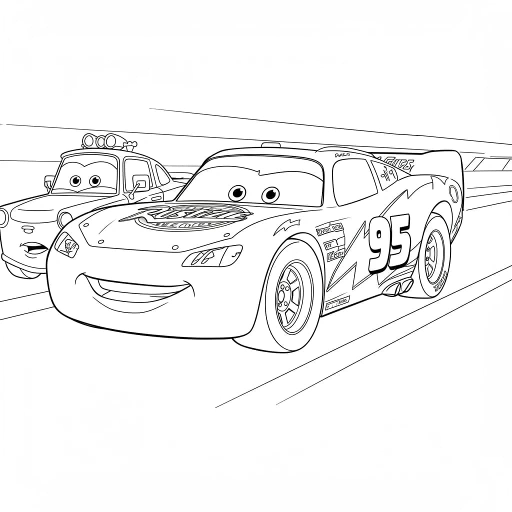 Relâmpago McQueen para colorir — Desenhos incríveis da série Carros