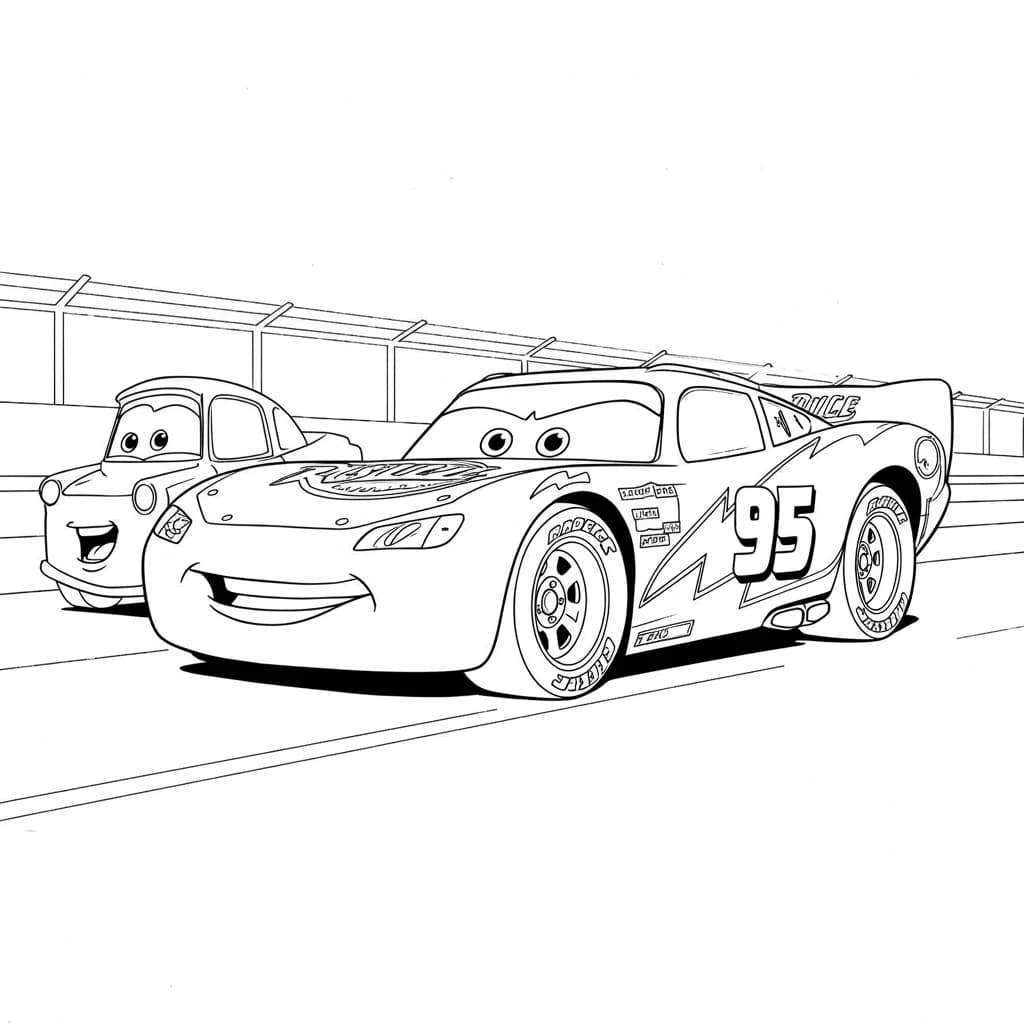 Relâmpago McQueen para colorir — Desenhos incríveis da série Carros