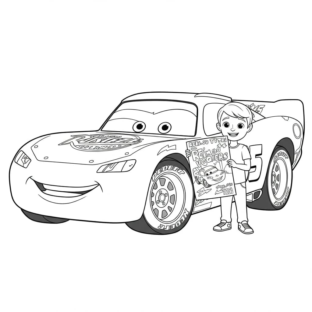 Relâmpago McQueen para colorir — Desenhos incríveis da série Carros