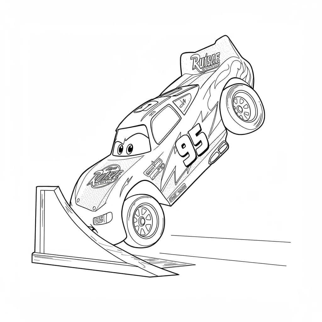 Relâmpago McQueen para colorir — Desenhos incríveis da série Carros