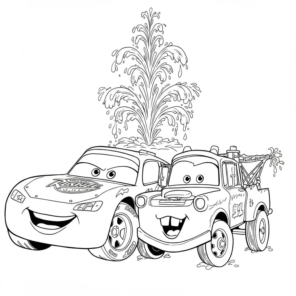 Relâmpago McQueen para colorir — Desenhos incríveis da série Carros