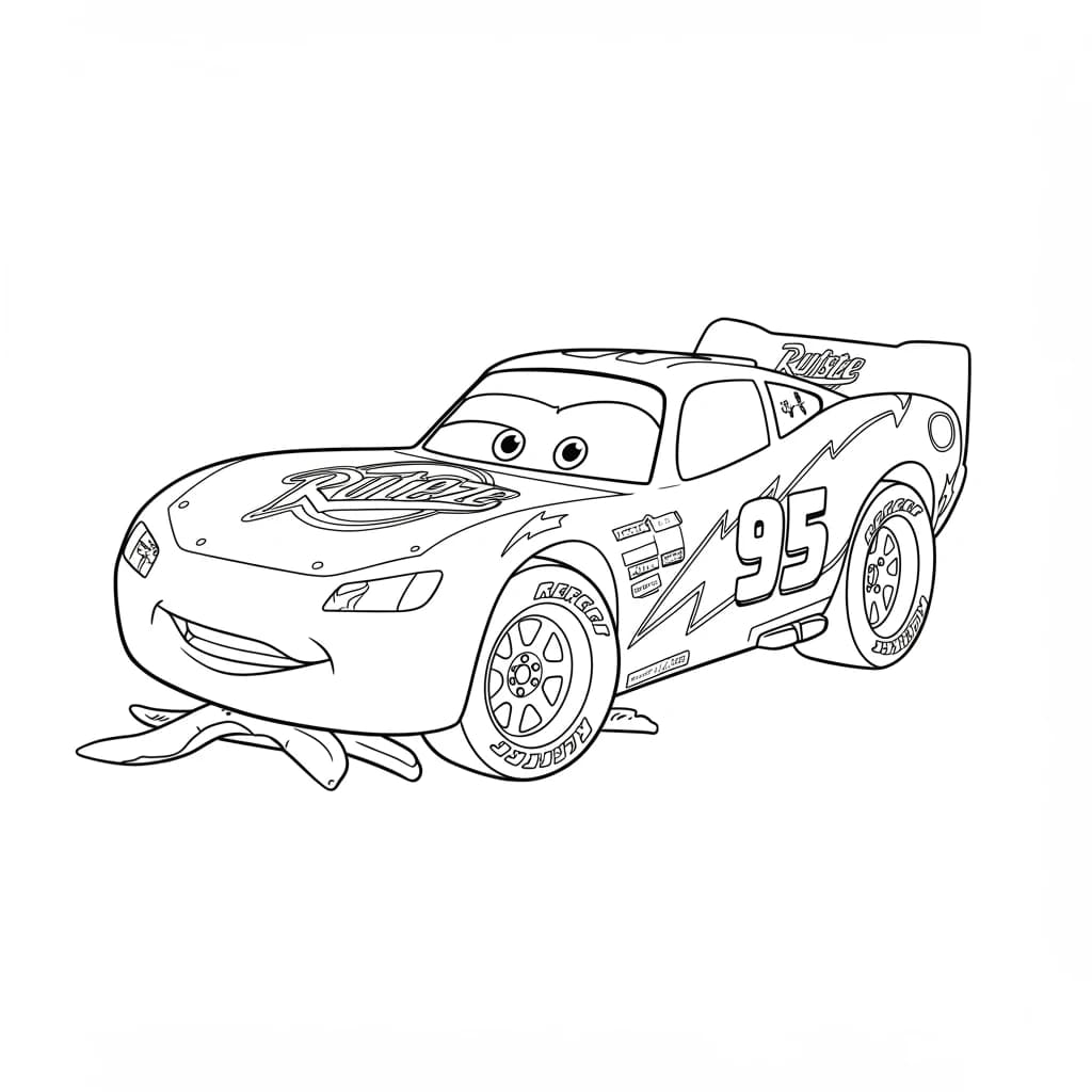 Relâmpago McQueen para colorir — Desenhos incríveis da série Carros