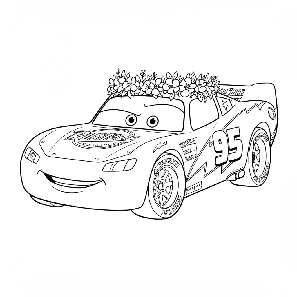 Relâmpago McQueen para colorir — Desenhos incríveis da série Carros