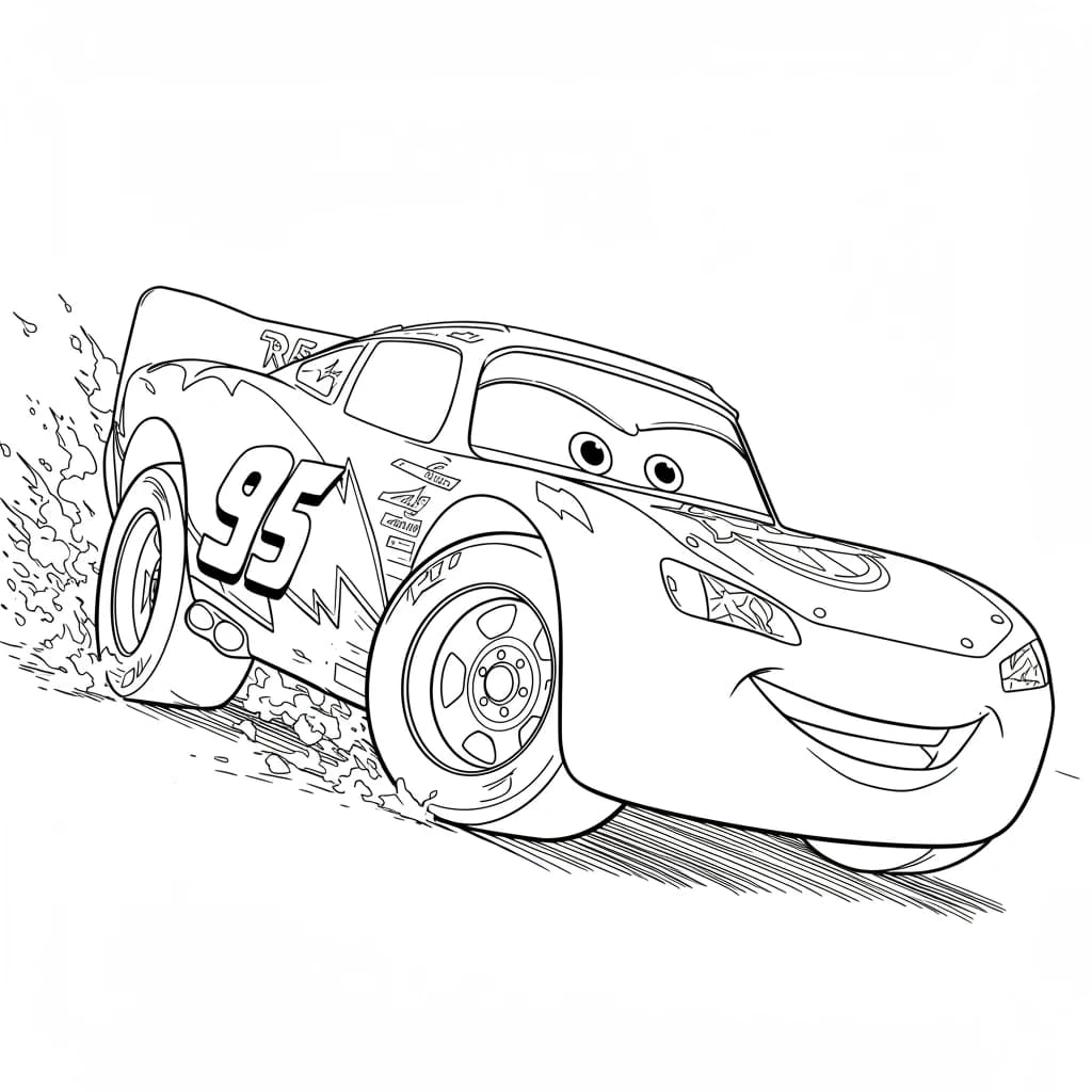 Relâmpago McQueen para colorir — Desenhos incríveis da série Carros