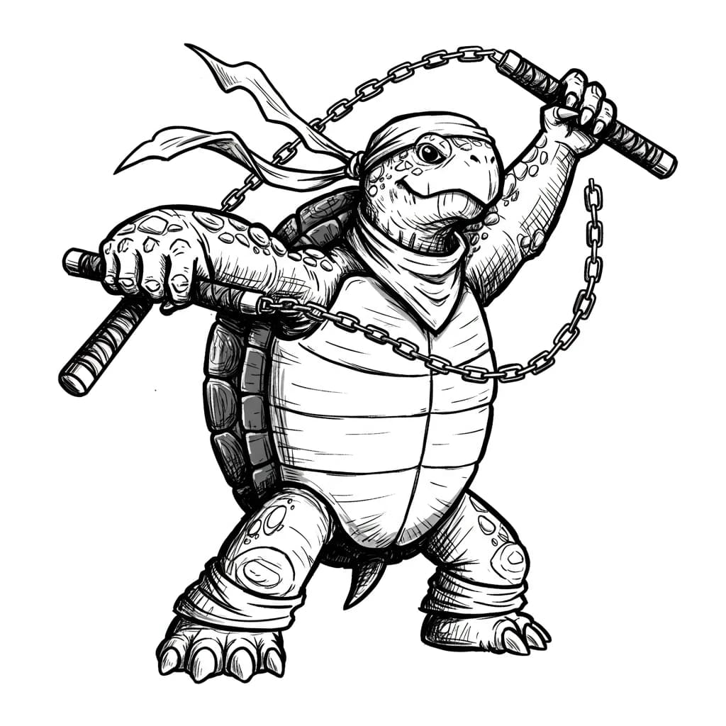 Desenhos das Tartarugas Ninja para Imprimir e Colorir