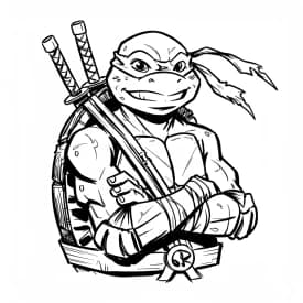 Desenhos das Tartarugas Ninja para Imprimir e Colorir