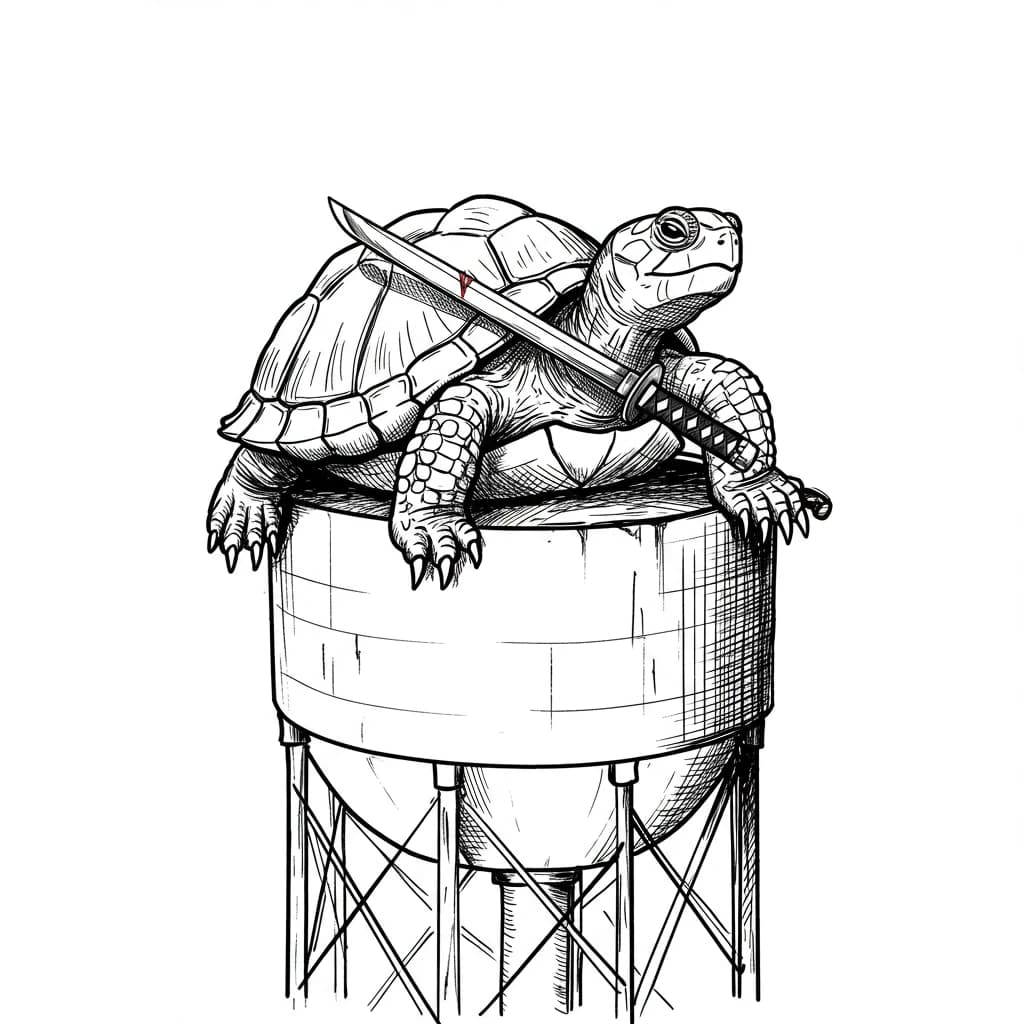 Desenhos das Tartarugas Ninja para Imprimir e Colorir