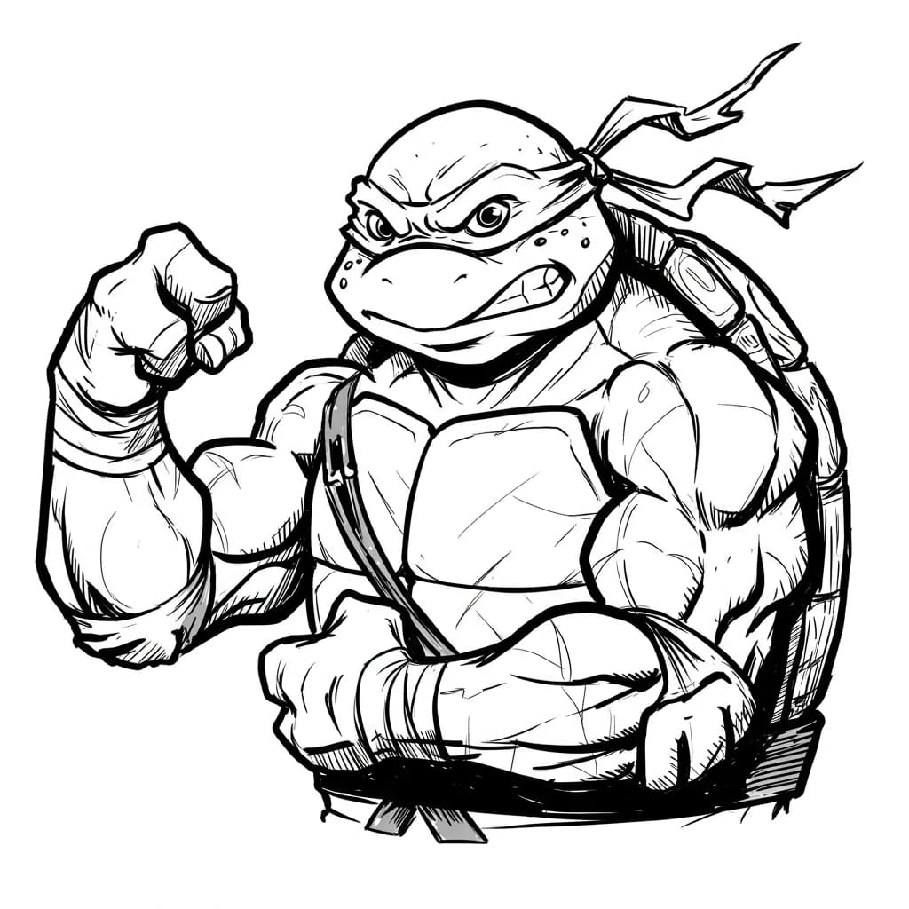 Desenhos das Tartarugas Ninja para Imprimir e Colorir