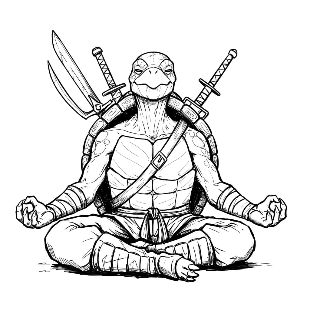 Desenhos das Tartarugas Ninja para Imprimir e Colorir