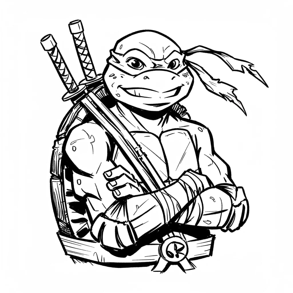 Desenhos das Tartarugas Ninja para Imprimir e Colorir