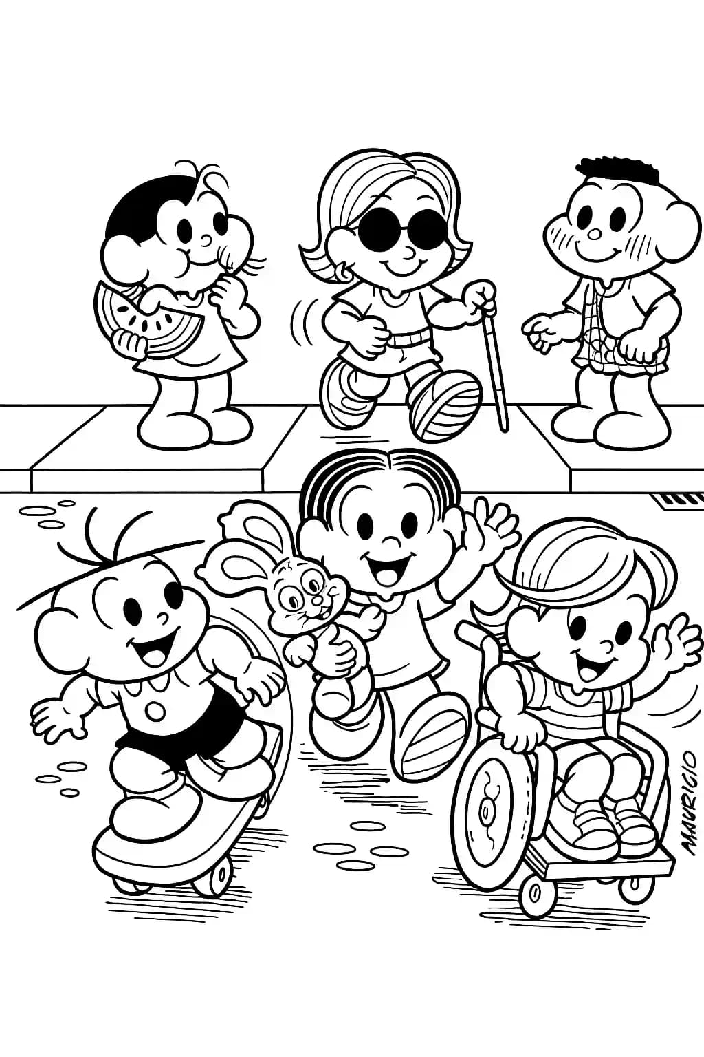 Desenhos da Turma da Mônica para Colorir e Imprimir