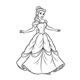 Desenhos de a bela e a fera para imprimir e colorir