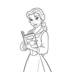 Desenhos de a bela e a fera para imprimir e colorir