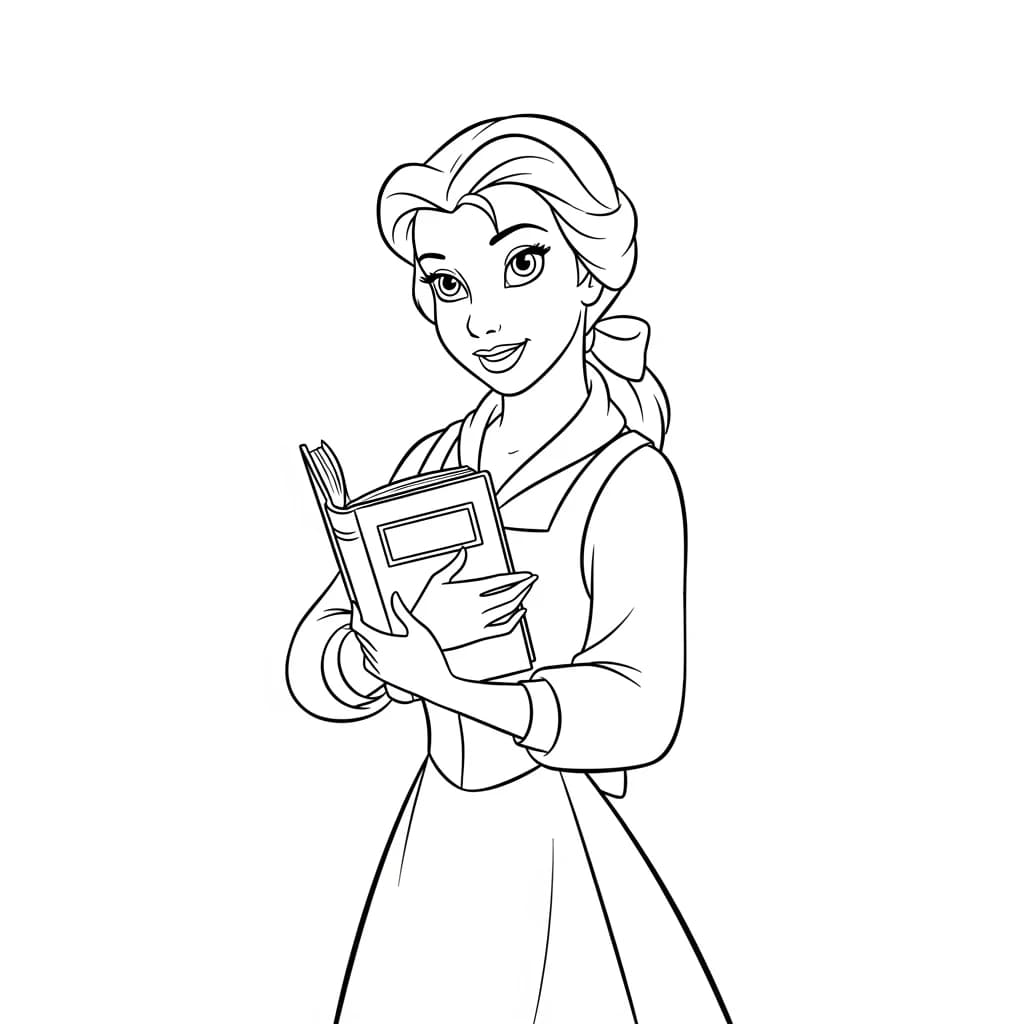 Desenhos de a bela e a fera para imprimir e colorir