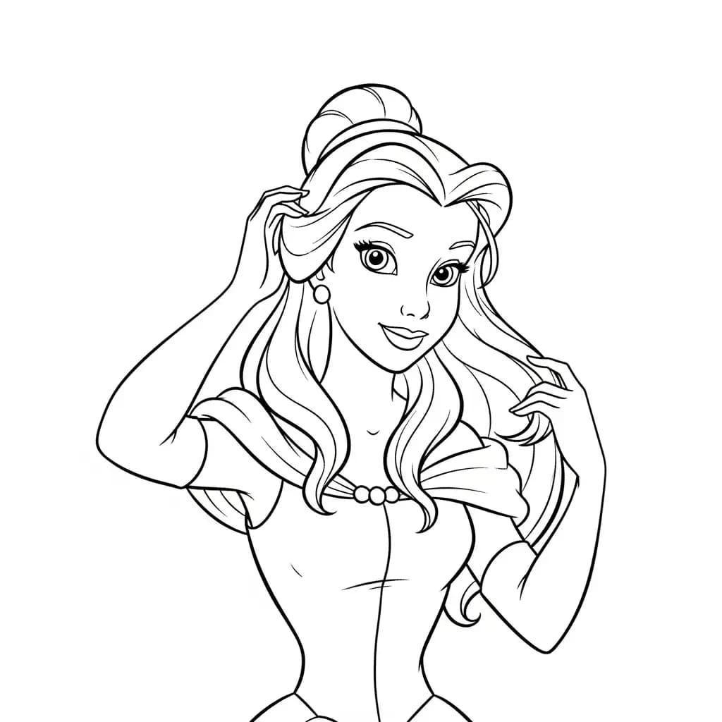 Desenhos de a bela e a fera para imprimir e colorir