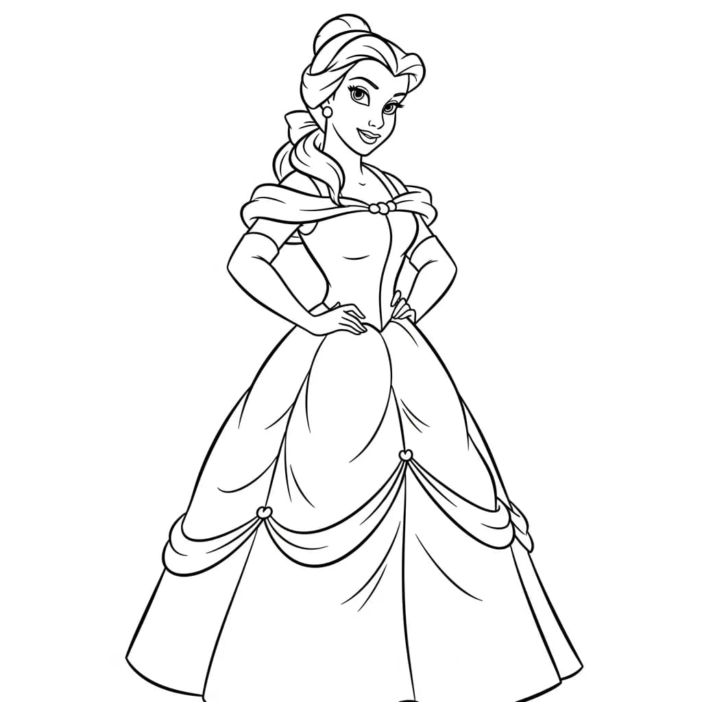 Desenhos de a bela e a fera para imprimir e colorir