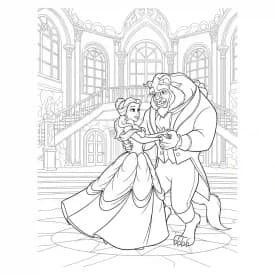 Desenhos de a bela e a fera para imprimir e colorir