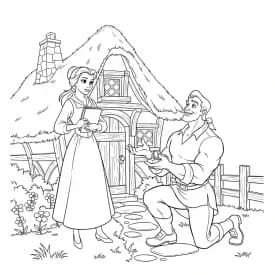 Desenhos de a bela e a fera para imprimir e colorir