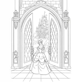 Desenhos de a bela e a fera para imprimir e colorir