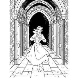 Desenhos de a bela e a fera para imprimir e colorir