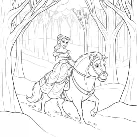 Desenhos de a bela e a fera para imprimir e colorir