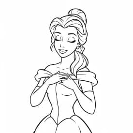 Desenhos de a bela e a fera para imprimir e colorir