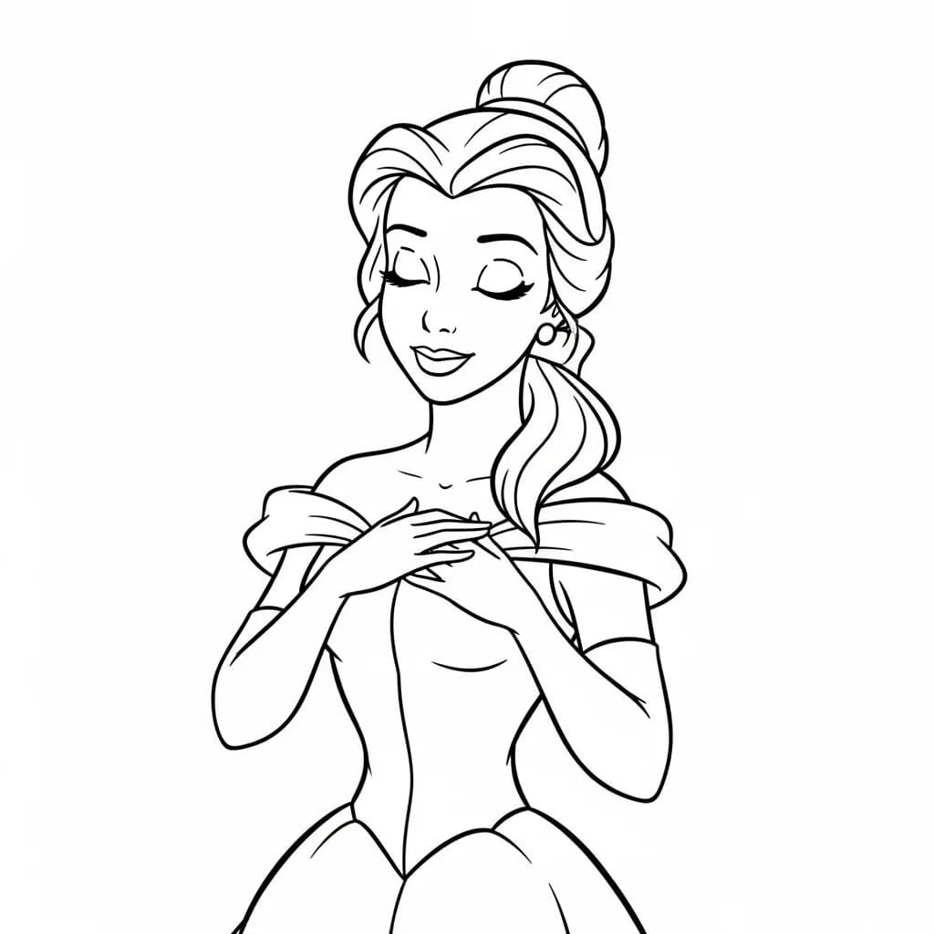 Desenhos de a bela e a fera para imprimir e colorir