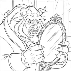 Desenhos de a bela e a fera para imprimir e colorir