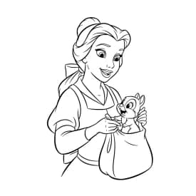 Desenhos de a bela e a fera para imprimir e colorir