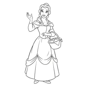 Desenhos de a bela e a fera para imprimir e colorir