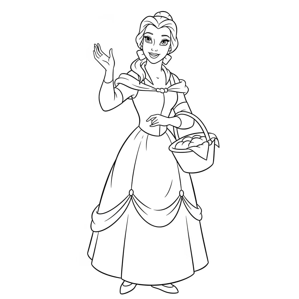 Desenhos de a bela e a fera para imprimir e colorir