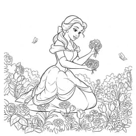 Desenhos de a bela e a fera para imprimir e colorir