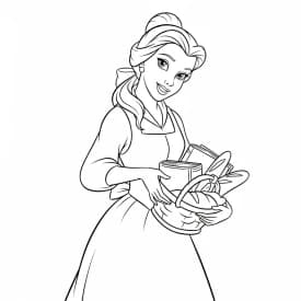 Desenhos de a bela e a fera para imprimir e colorir