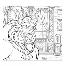 Desenhos de a bela e a fera para imprimir e colorir