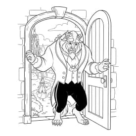 Desenhos de a bela e a fera para imprimir e colorir